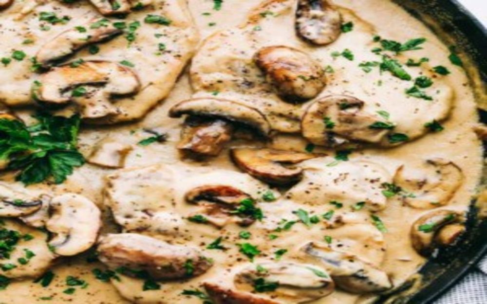 Tuesday: Grilled Pork Chop with Garlic Mash Potatoes. Mushroom gravy on the side